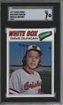 1977 Topps #338 Dave Duncan 9 card progressive proof.